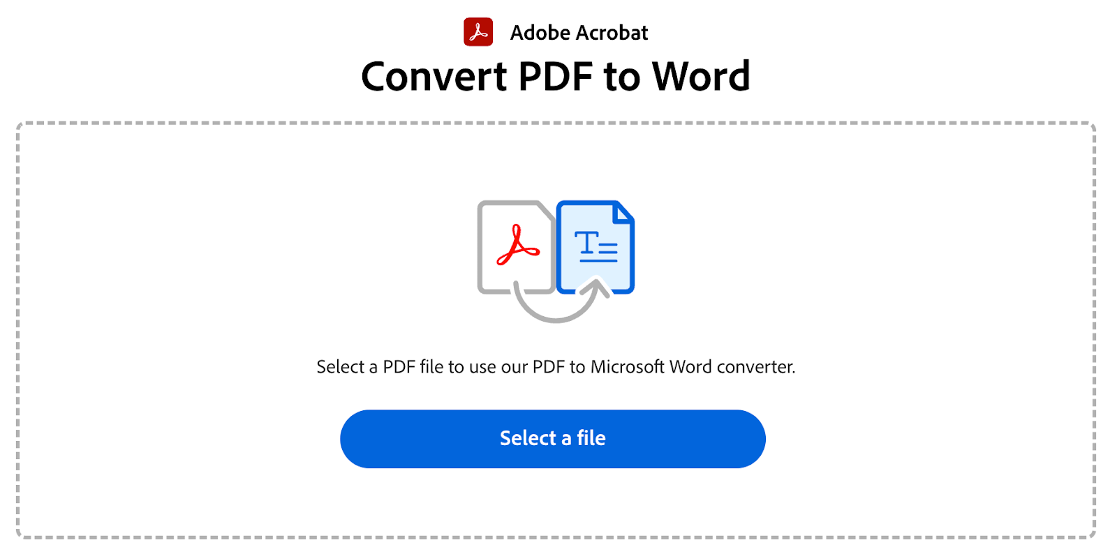 Adobe's free PDF to Word converter. 