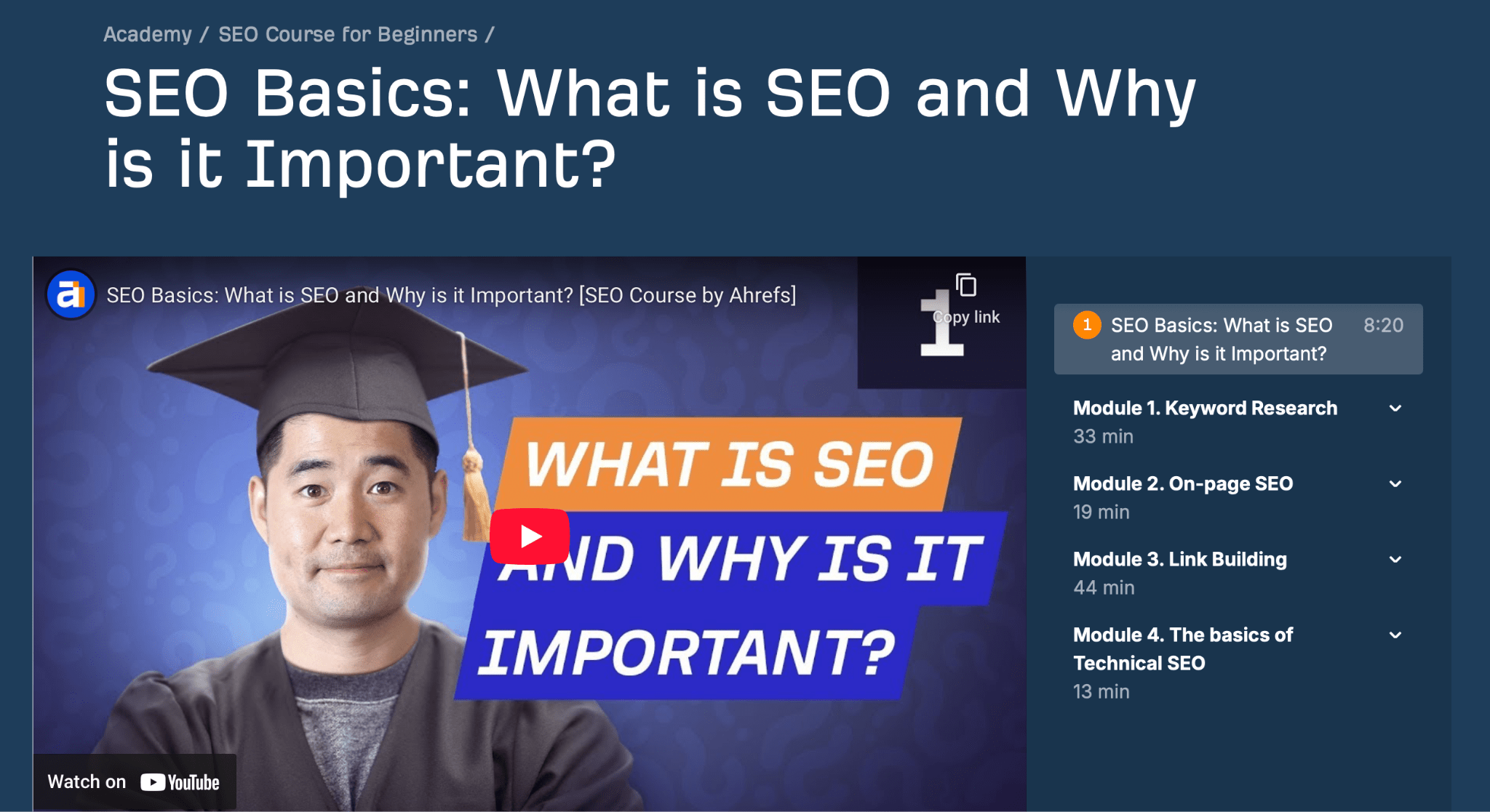 Ahrefs' SEO Basics.  