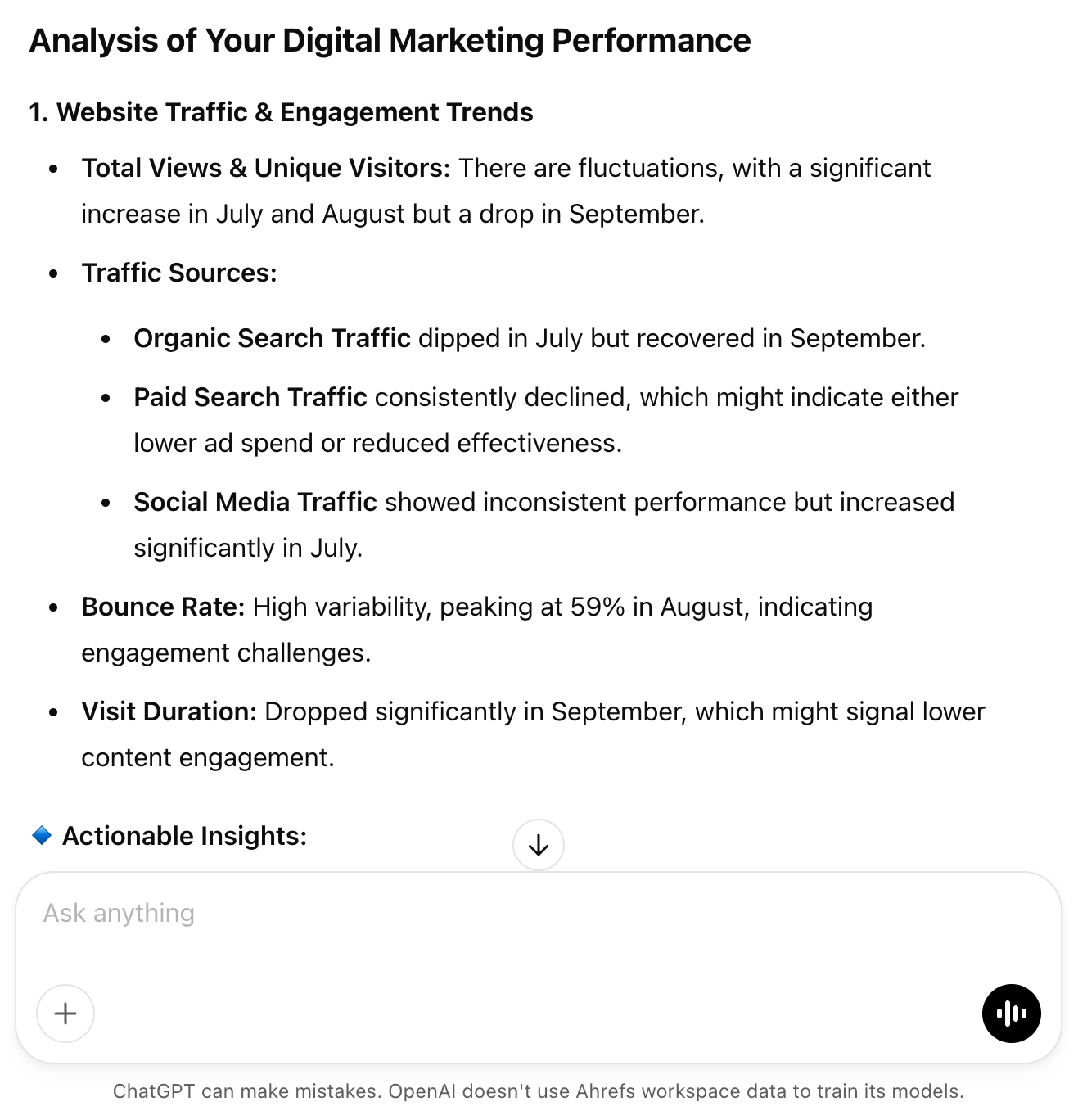 Example analysis by DataDecode 