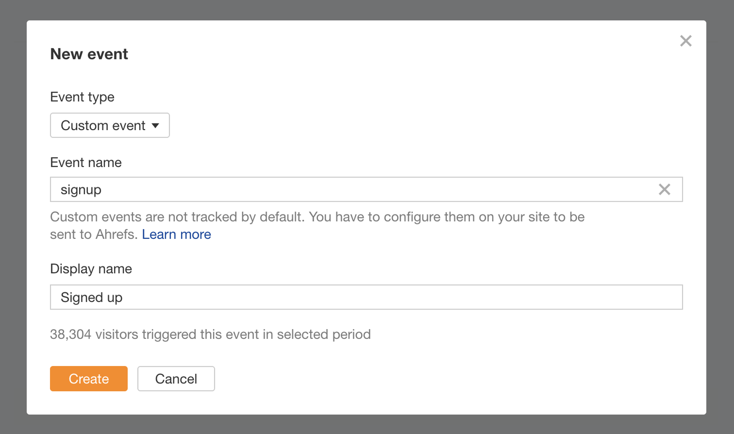 Setting up events in Web Analytics. 